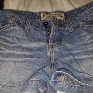 Button up low rise shorts